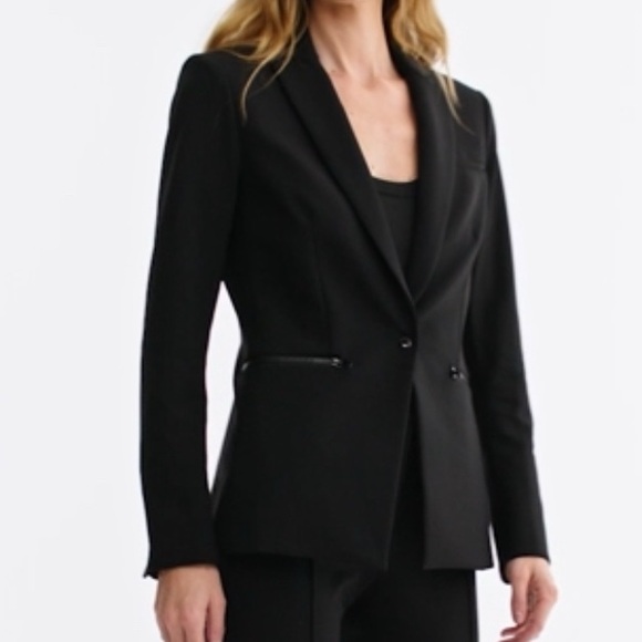 Veronica Beard Black Scuba Blazer - Picture 4 of 5